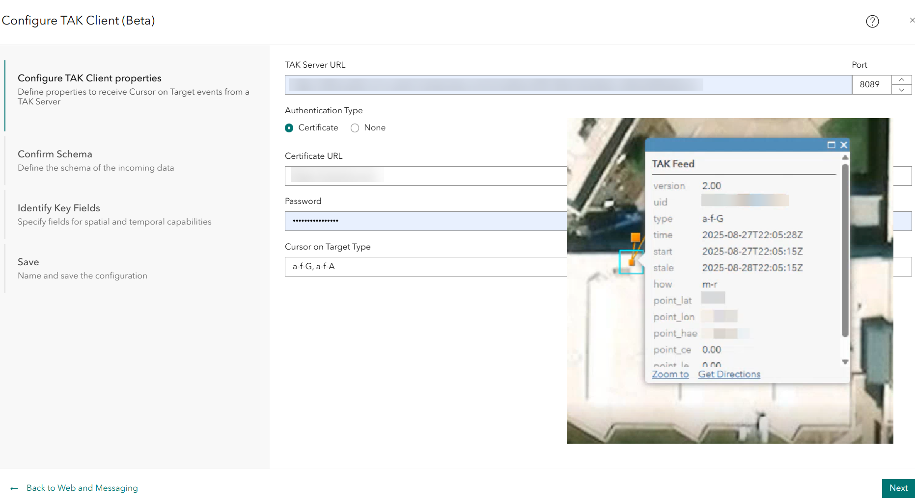 TAK Client feed type