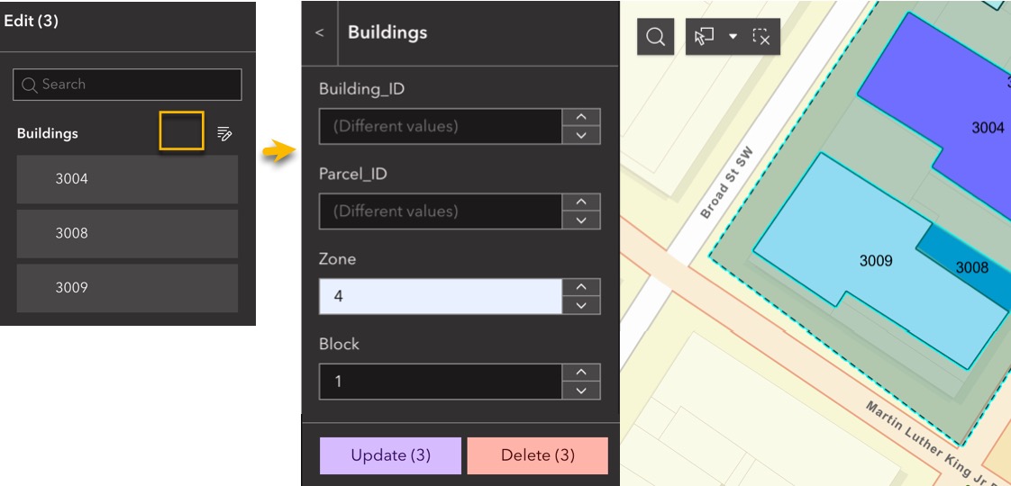 Batch editing in Attribute only mode