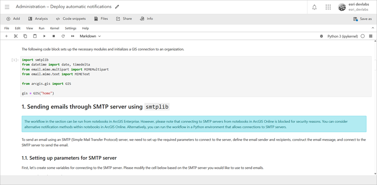 A sample python notebook to automate deployment of notifications in your organization.