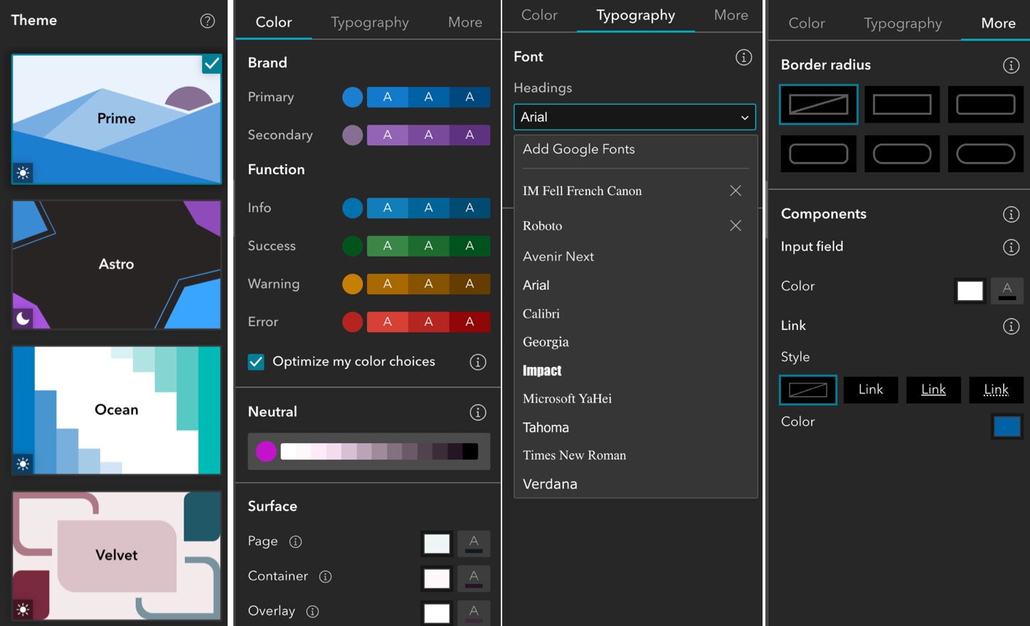 Enhanced theme system