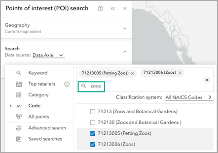 Search by NAICS codes.
