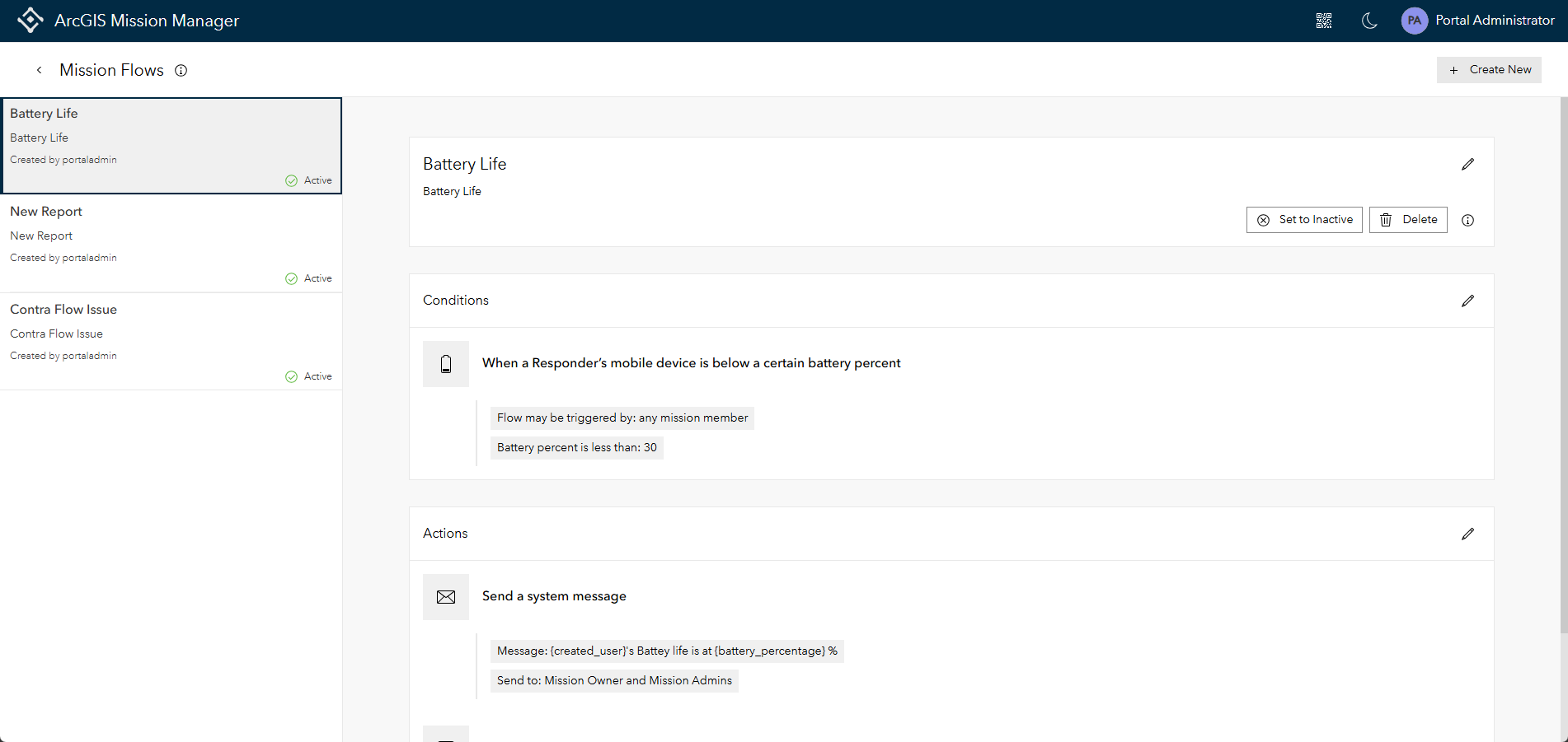 Mission Flows Configuration