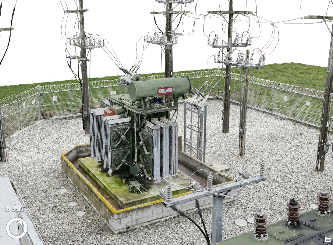 Imagery provided by Network Waitaki Limited. Gaussian Splats layer of Pukeuri substation in New Zealand