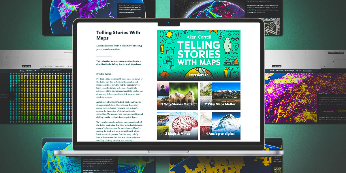 A screen shot of the Telling Stories with Maps resources collection