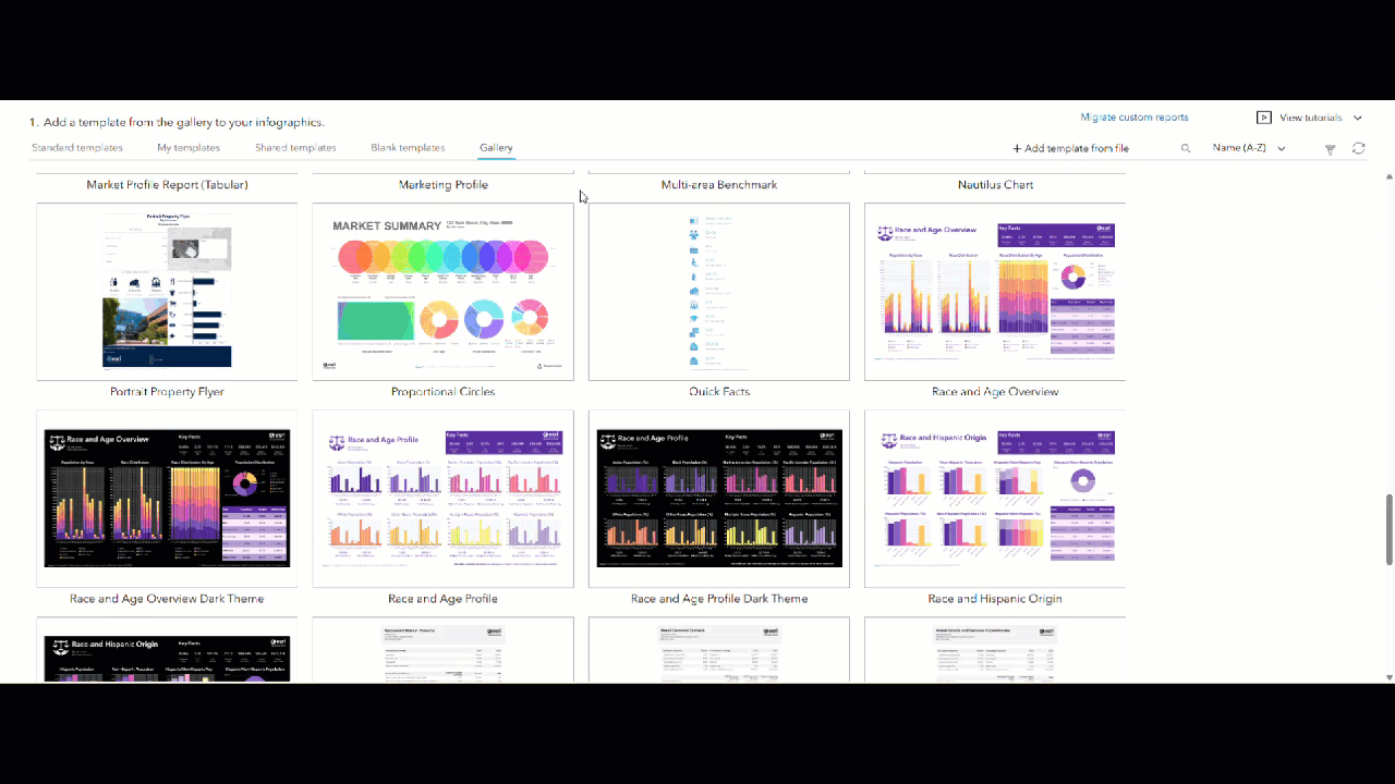 Animation of opening the Quick Facts infographic