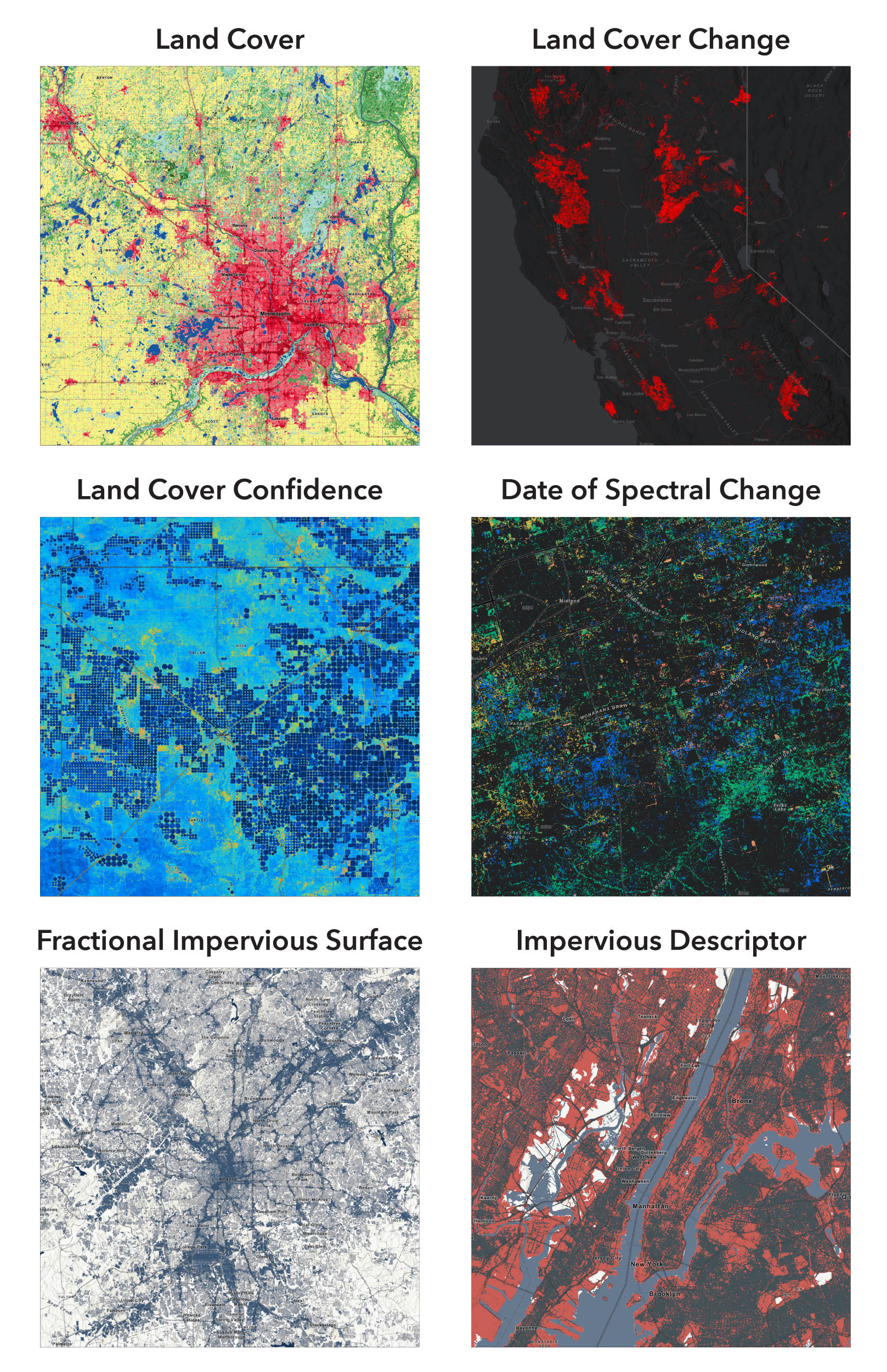 Six new Annual NLCD Land Cover layers