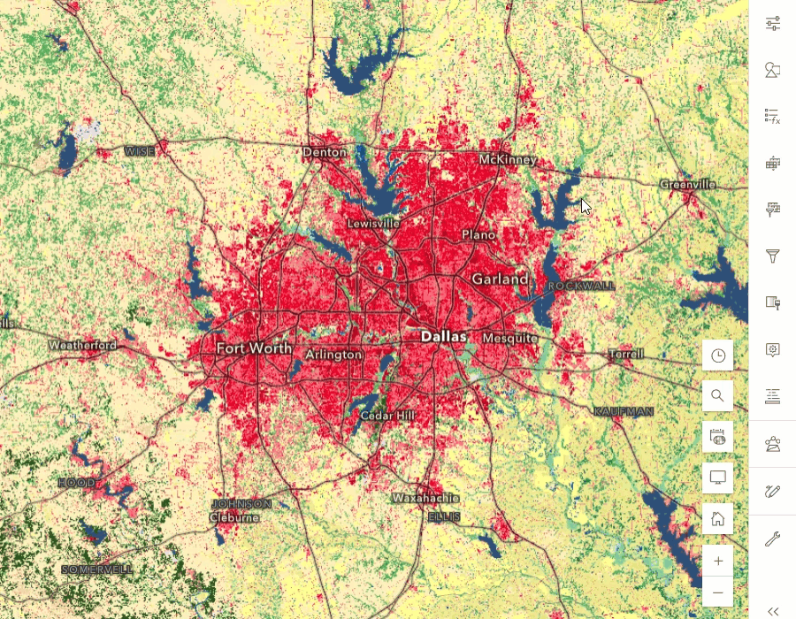 Choose a NLCD Processing Template in the Map Viewer