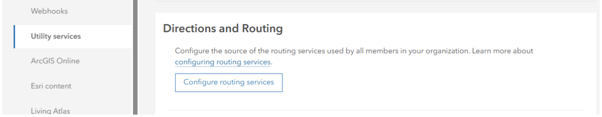 Configuring routing services