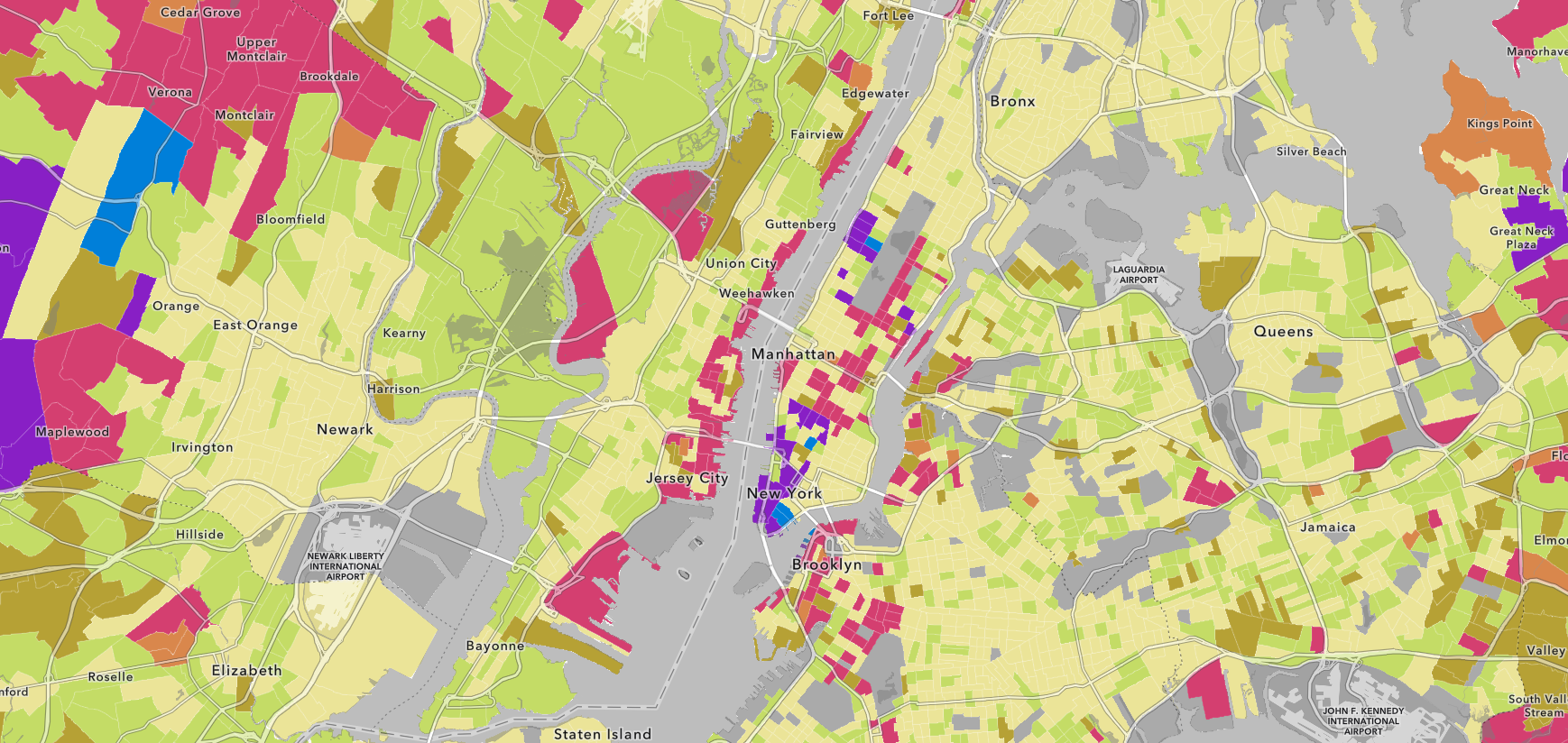 Extended income intervals for households that earned $500,000 or more in 2025 - areas shaded purple and blue indicate very high incomes.