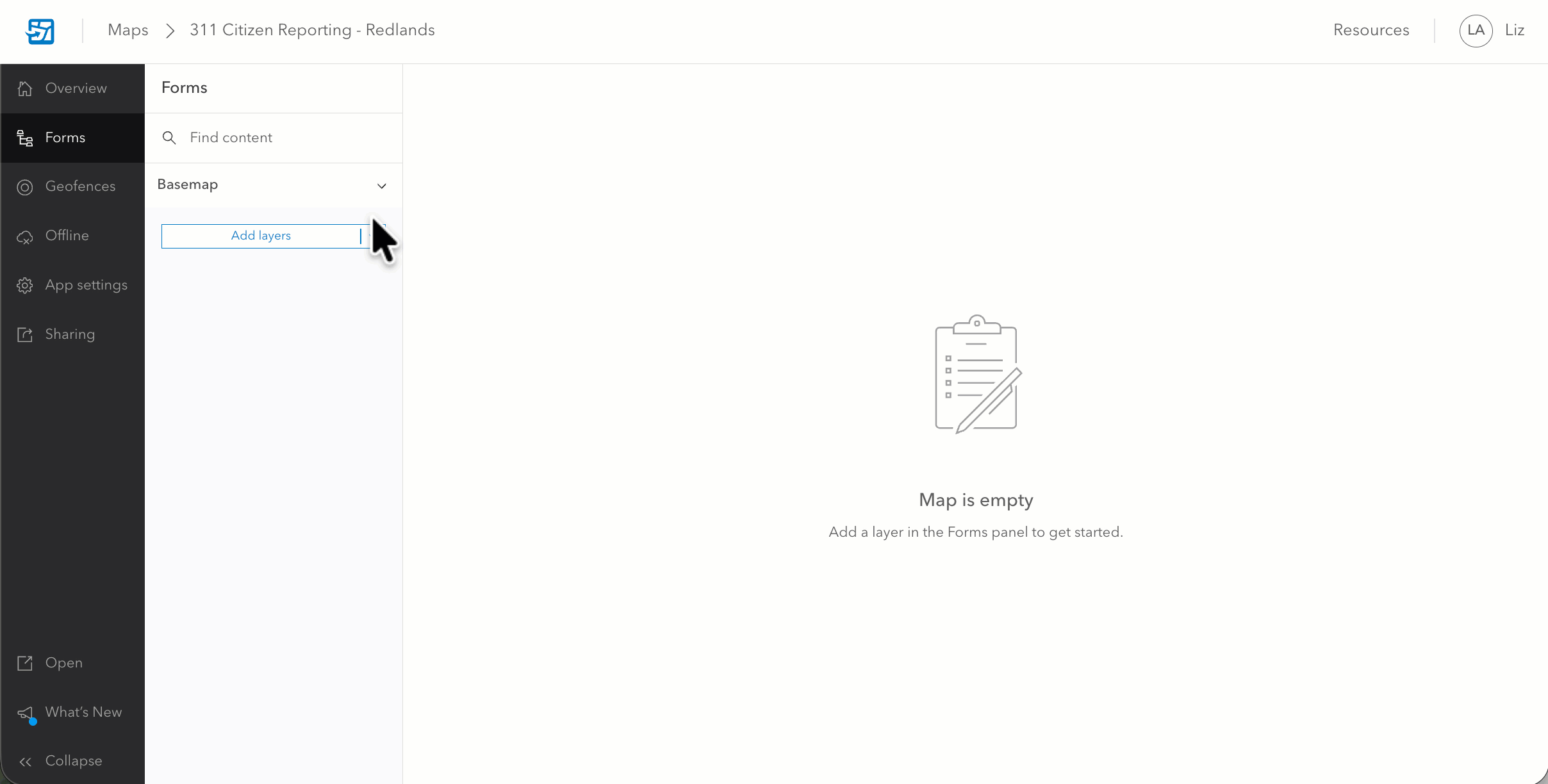 gif of creating a new task-enabled layer