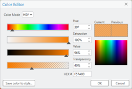 Sample input color model HSV