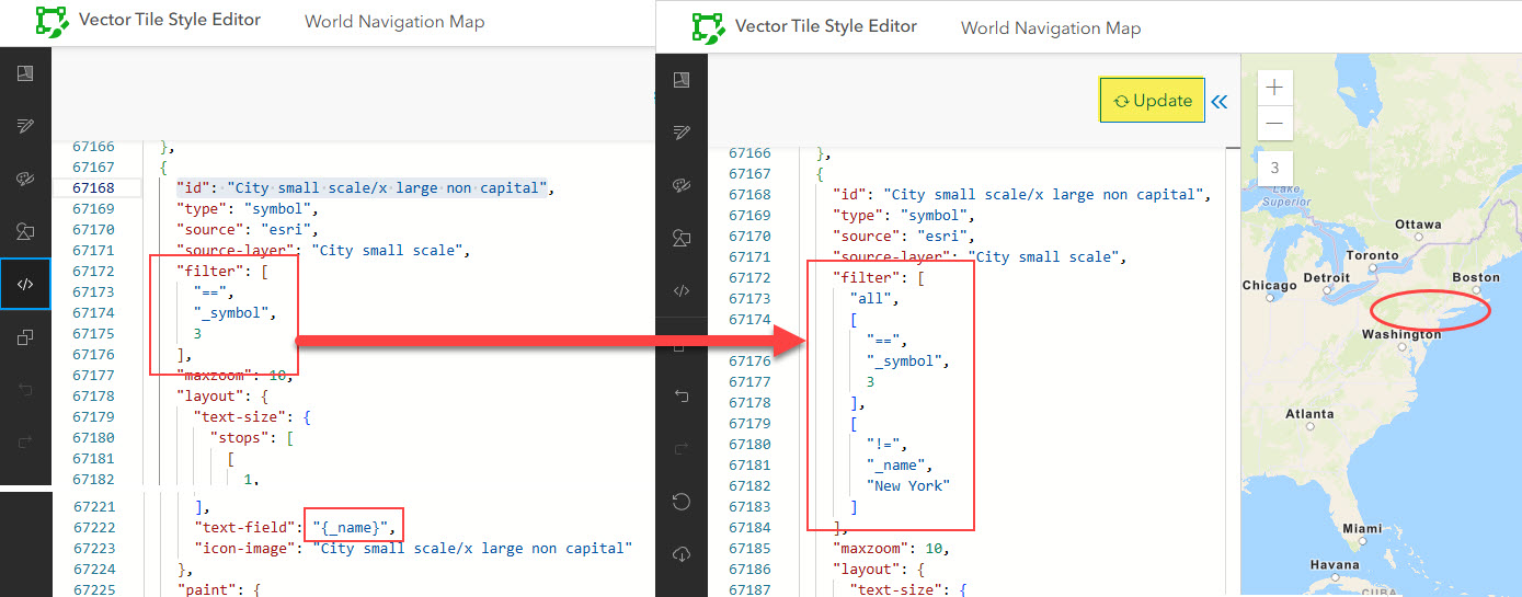 Filter edits in VTSE to remove a label