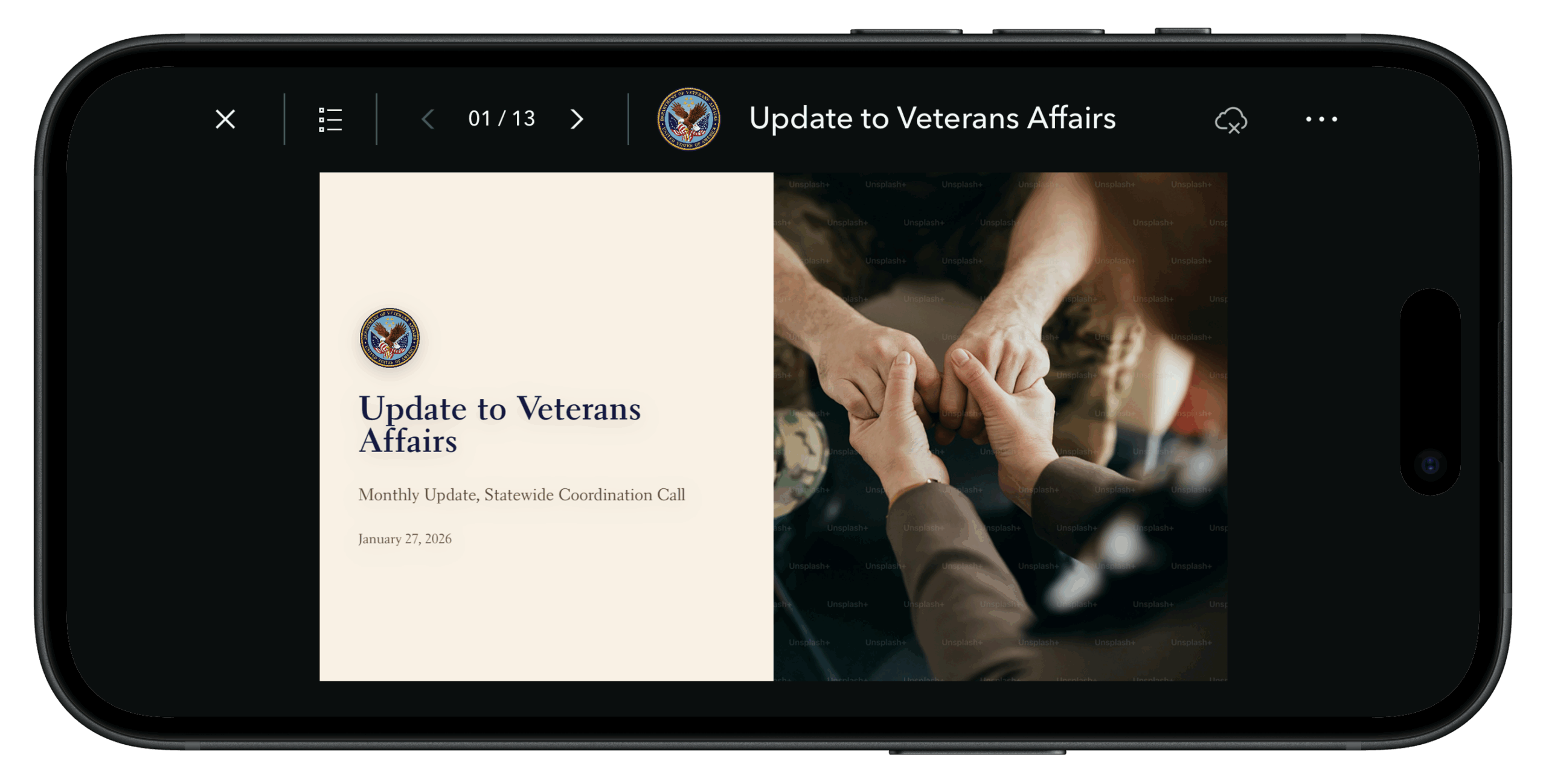 Showing logo on the cover page on the phone