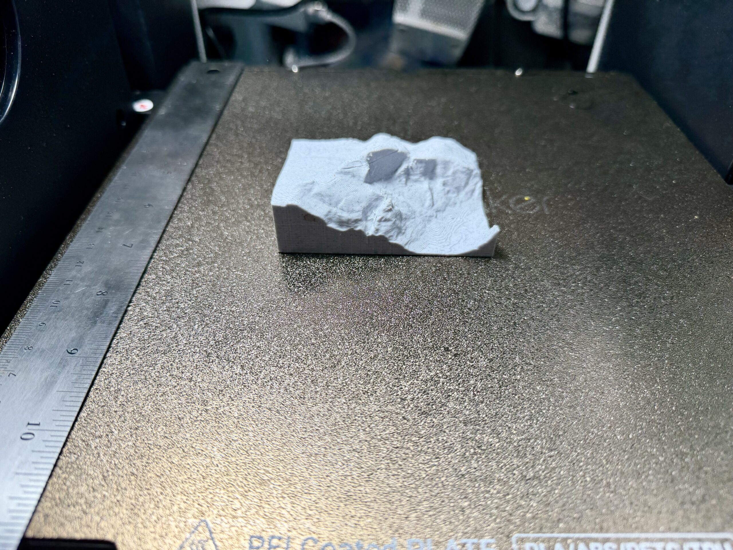 Half dome 3D print in marble PLA