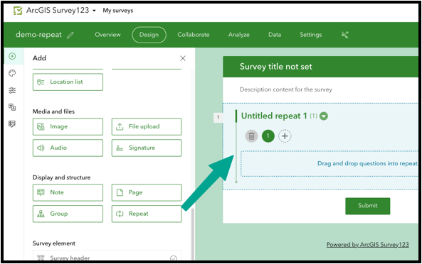 Author repeat questions in Web Designer
