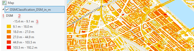 Resulting layer using the converted raster function