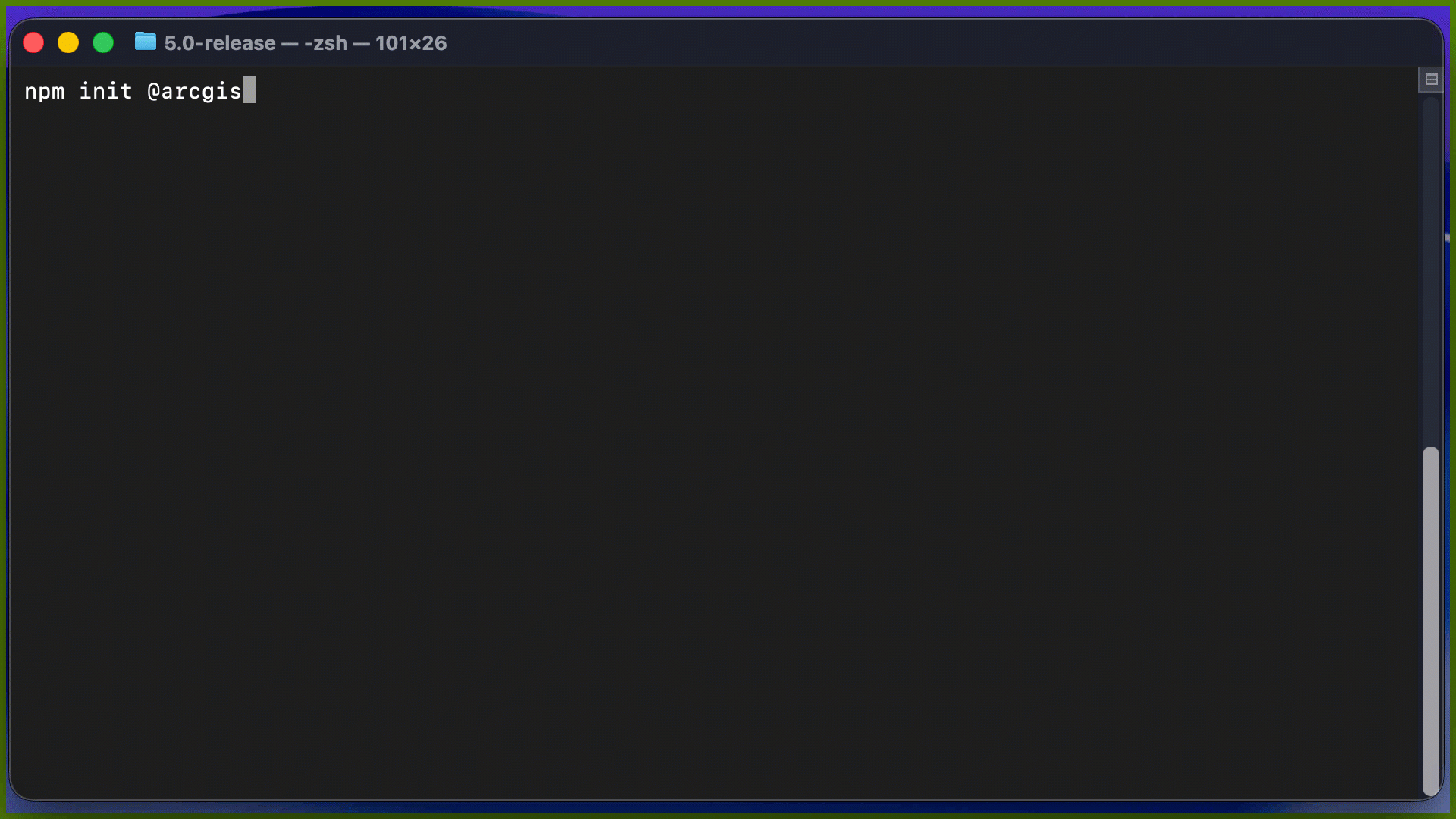 Demonstration of the @arcgis/create CLI tool to scaffold a new Vite-based web mapping application