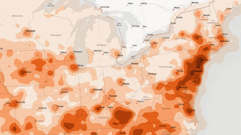 Map county-level property damage from severe storm events