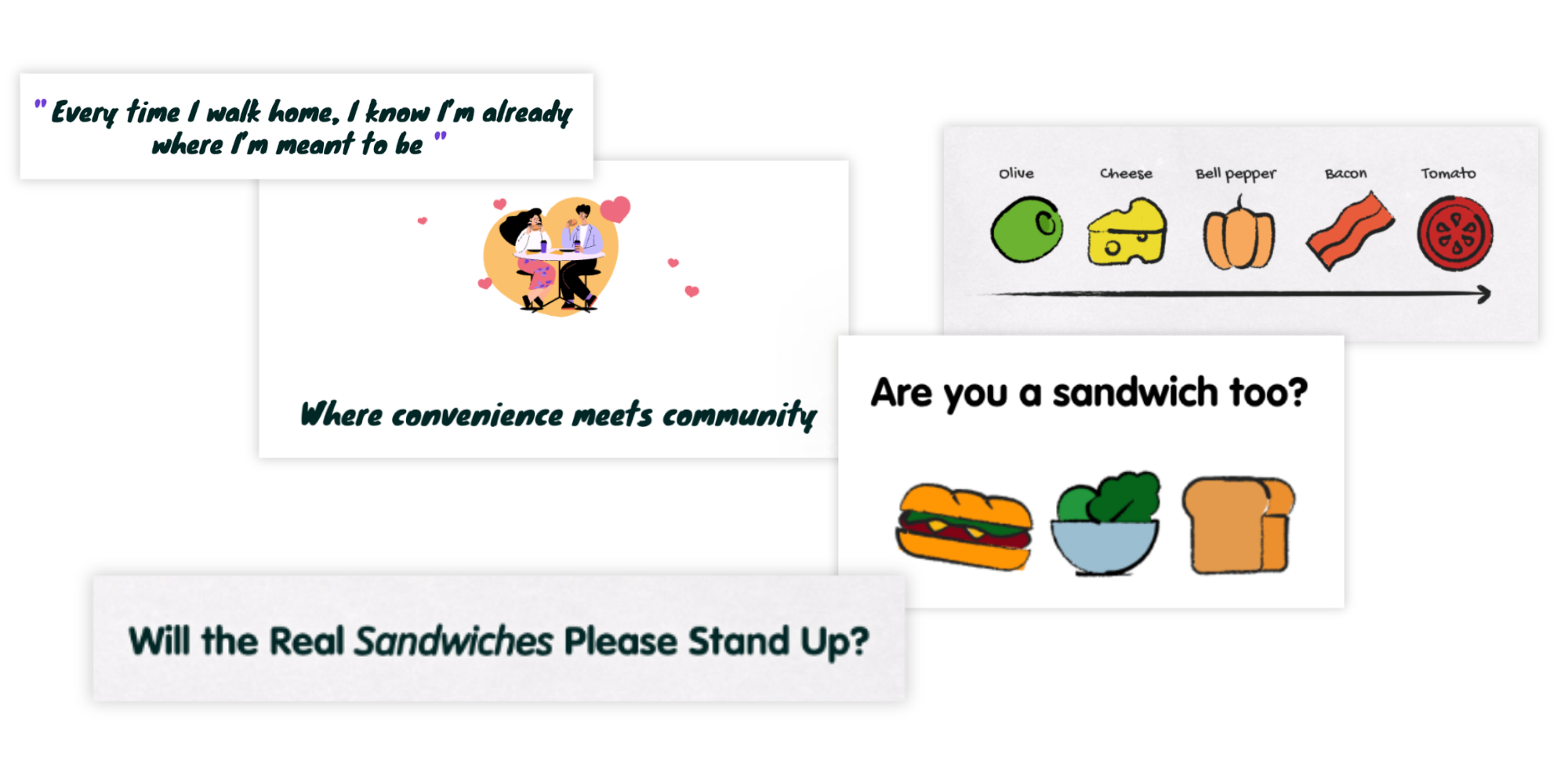 Screenshots of relatable writing examples from Azah Yamin's stories.