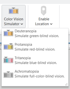 Image of Color Vision Simulator tool in ArcGIS Pro