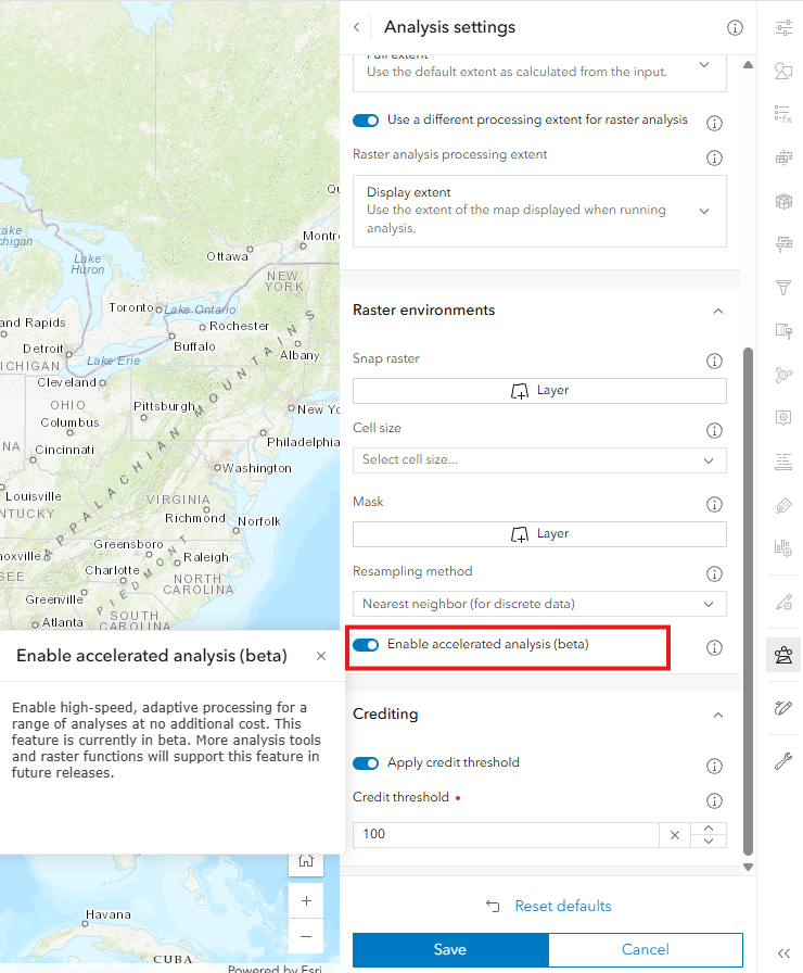 Enable accelerated analysis