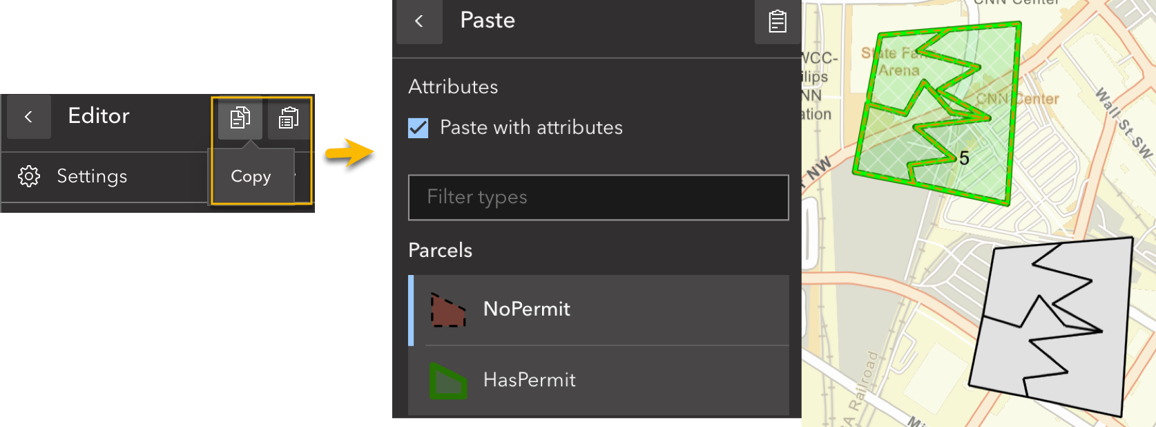 Copy and paste features