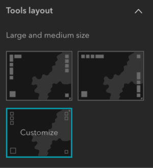 Customize map tool placement option