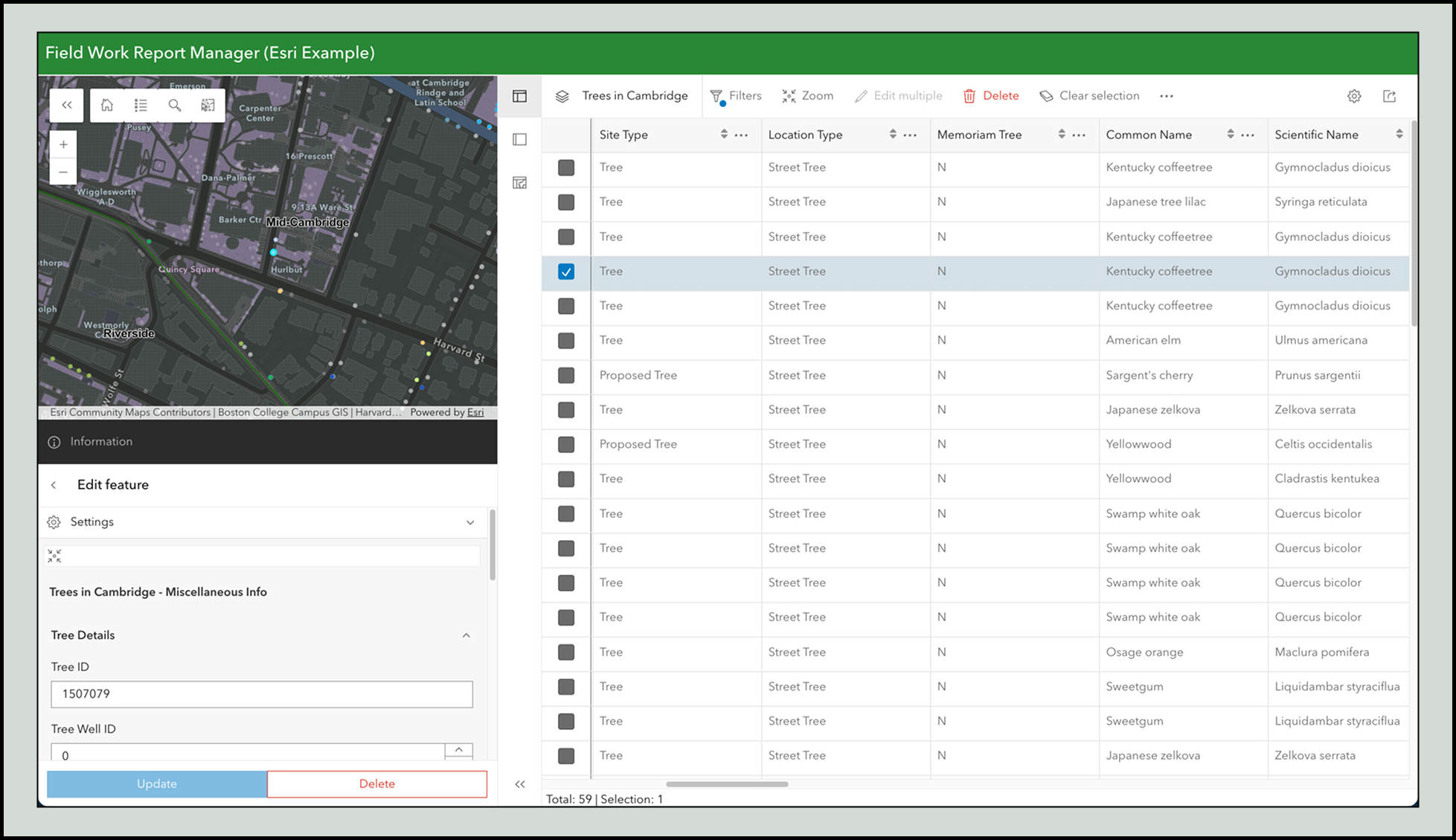 Screenshot of Manager app.