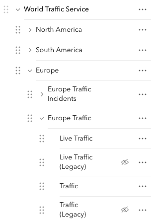 World Traffic Service layer visibility