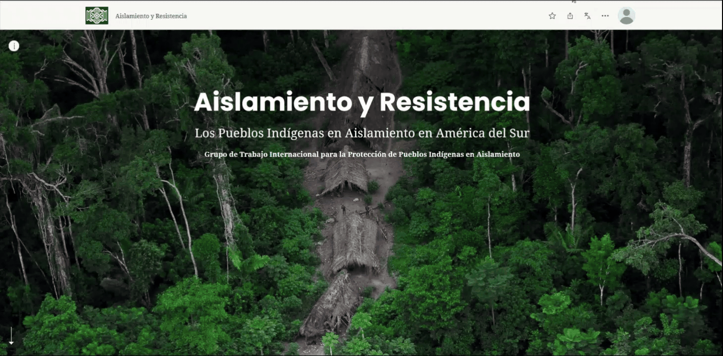 An animated screen recording showing a reader changing the story languages with built in story functionality