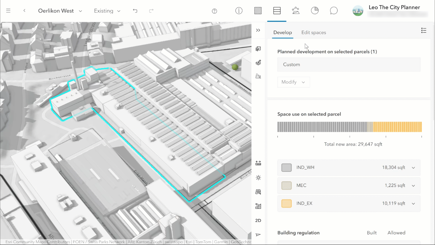 Editing in a densification workflow in ArcGIS Urban.