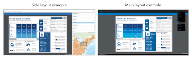 Dashboard layout options