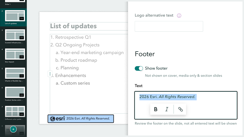 ArcGIS Blog - Five ways to use footers in ArcGIS StoryMaps briefings