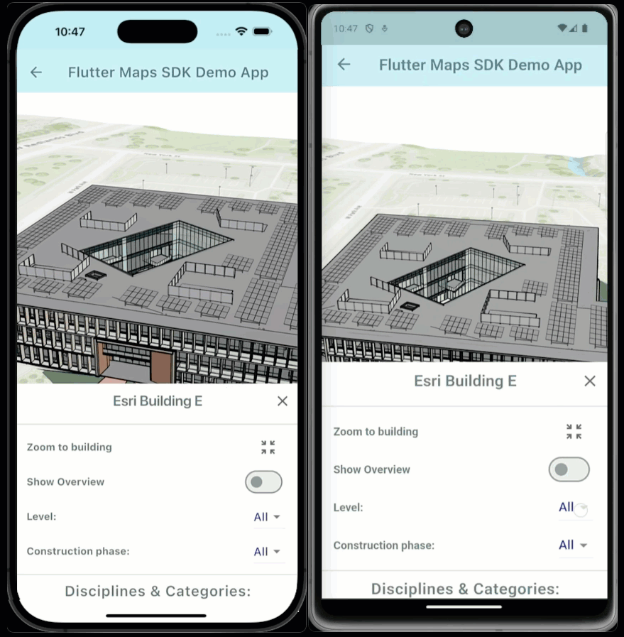 Exploring a building scene layer