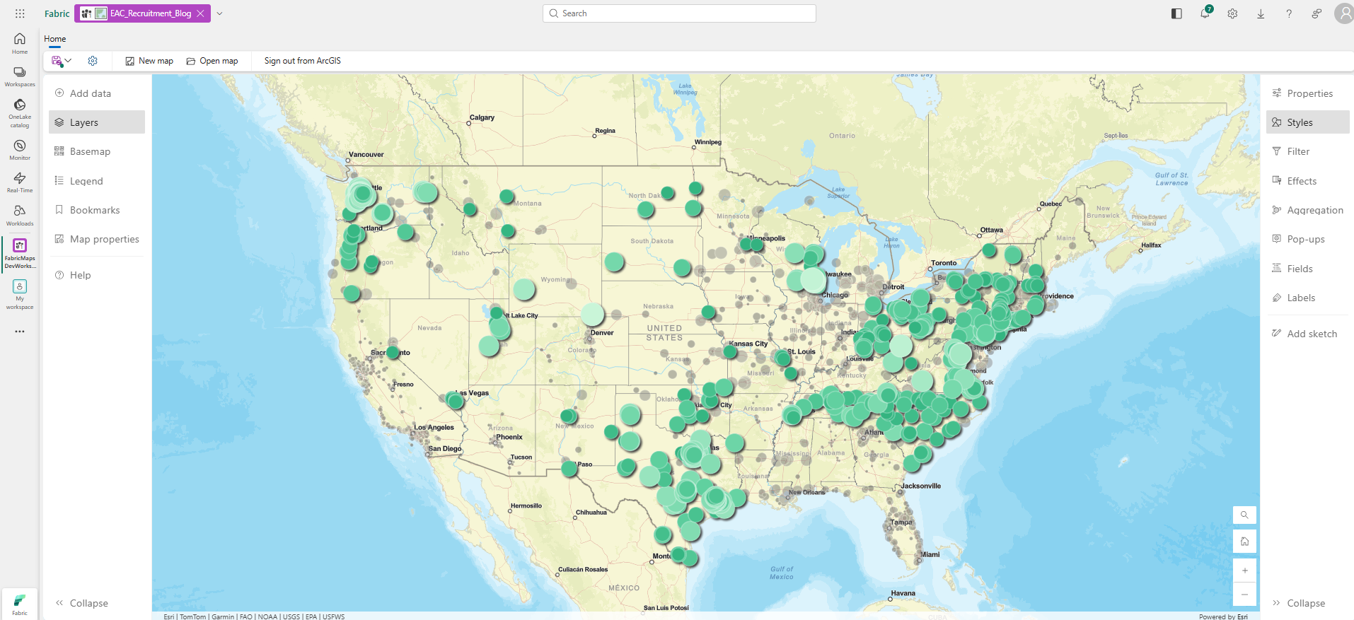 ArcGIS Maps for Fabric