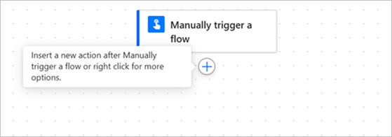 The insert action button