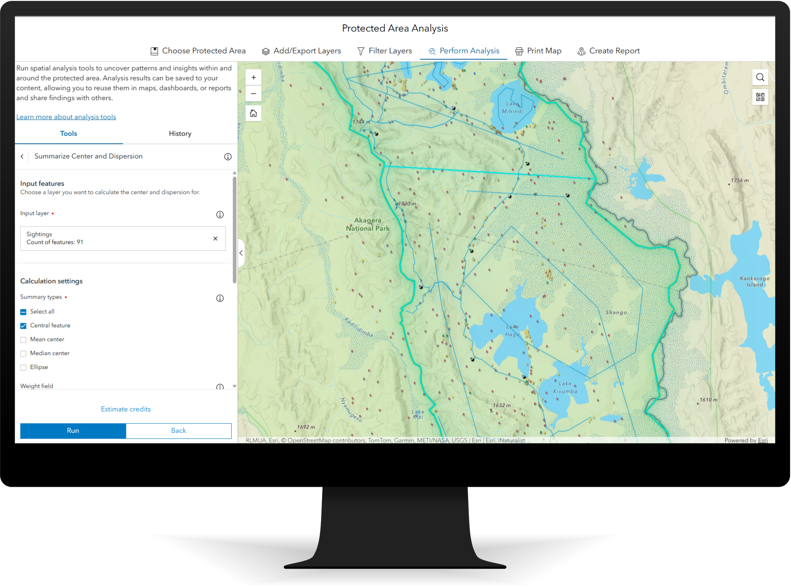 Protected Area Analysis app