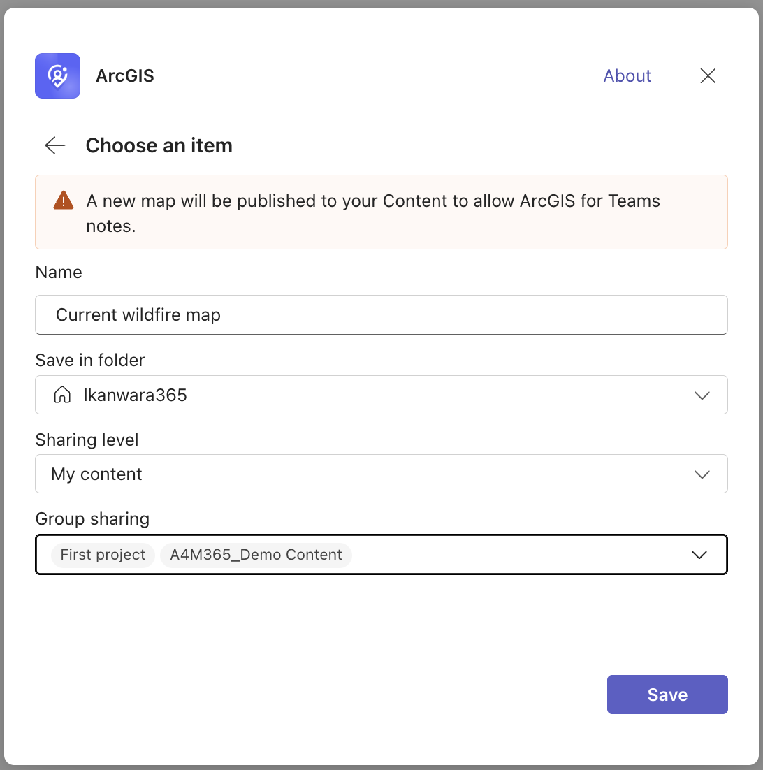 Image of an input table showing how to save map notes