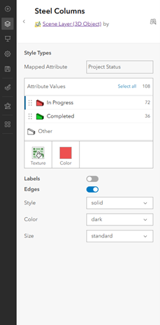 Shows saved camera positions for an overall project overview, individual floor views, or specific structure zones that carry directly into the dashboard's embedded Scene Viewer