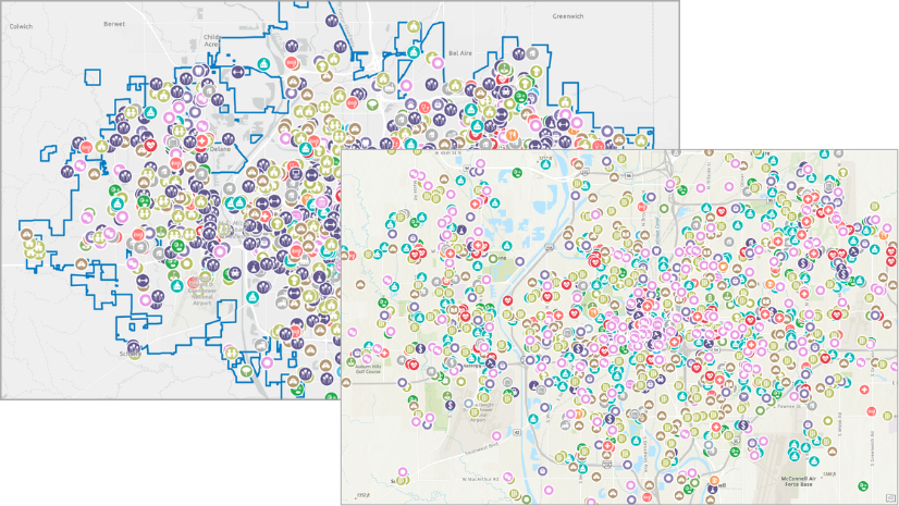 Compare and contrast: Map points of interest (POI) in ArcGIS Business Analyst