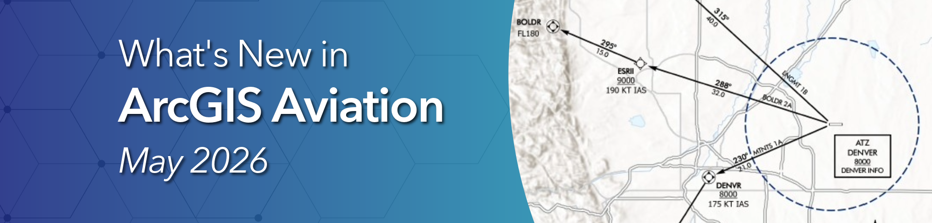 Banner image for what's new in ArcGIS Aviation 3.8
