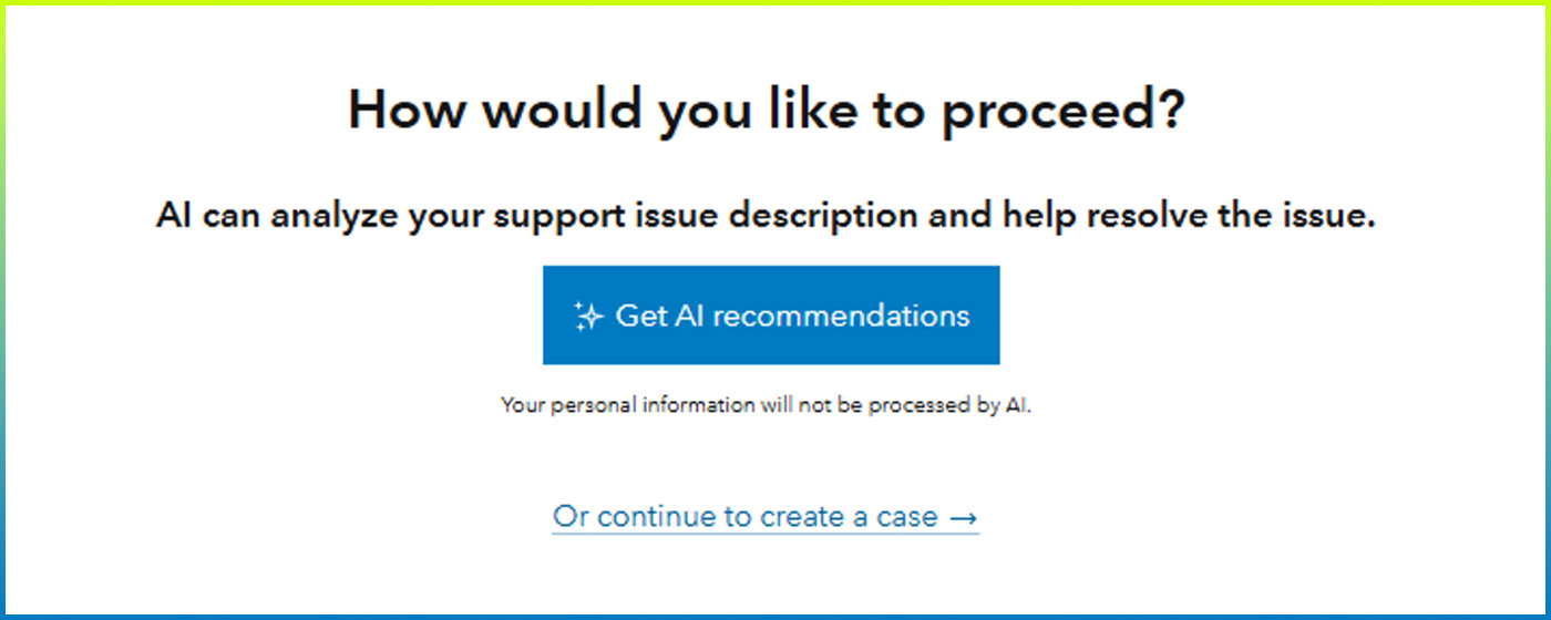 The AI recommendations button in the new form.