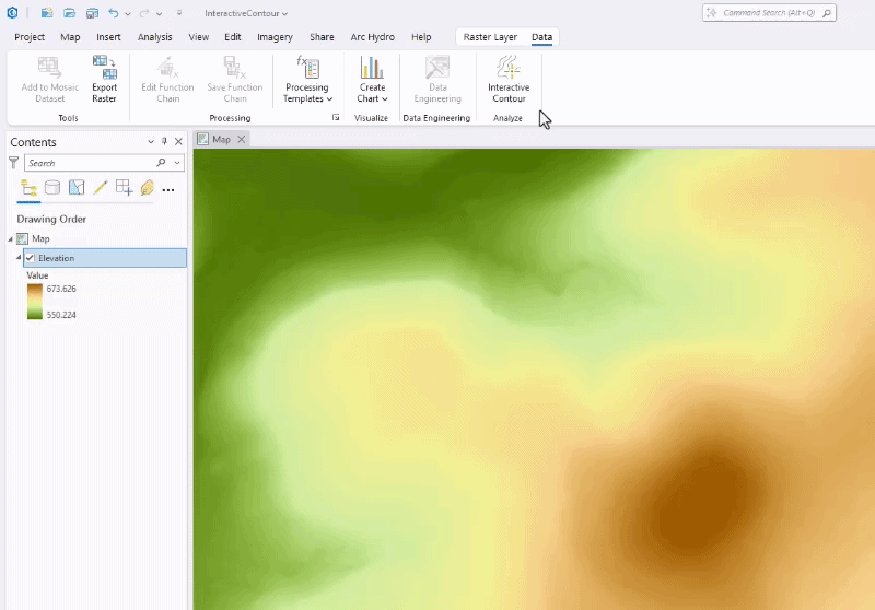 Drawing contours with Interactive Contour