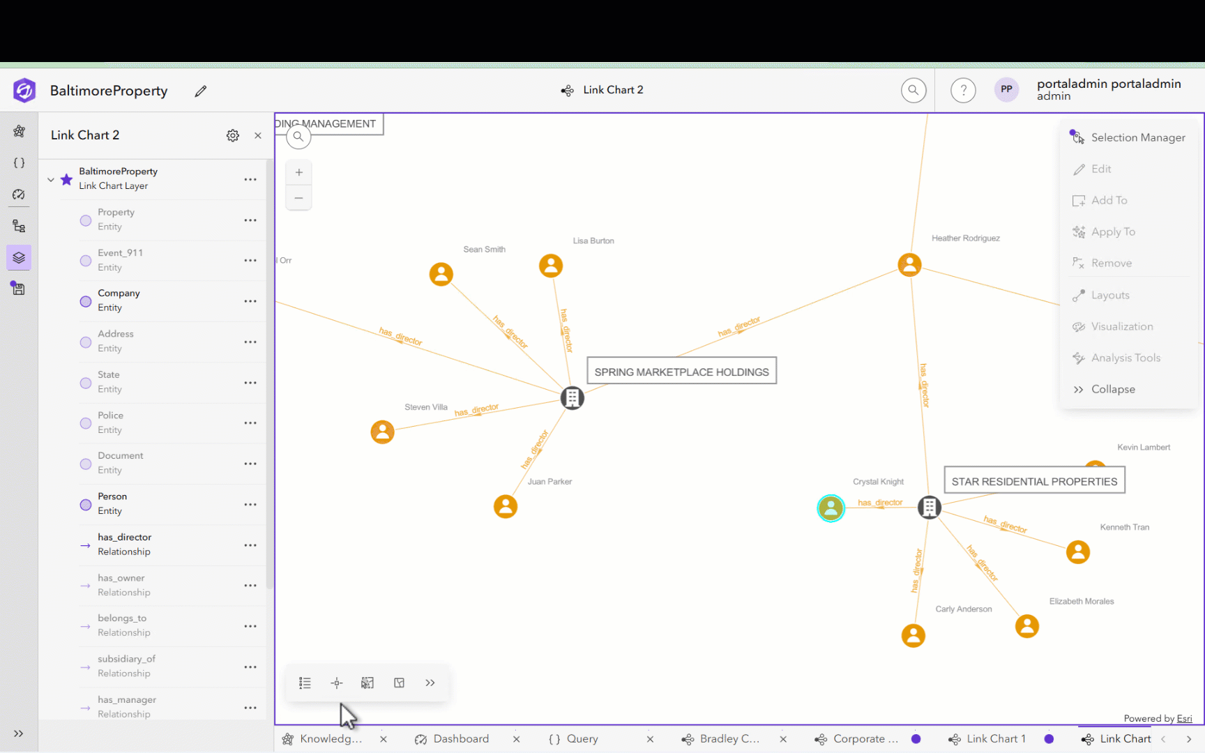 Draw new relationships directly in Link Charts in Knowledge Studio
