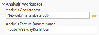 Geoprocessing tool parameters to control analysis data location