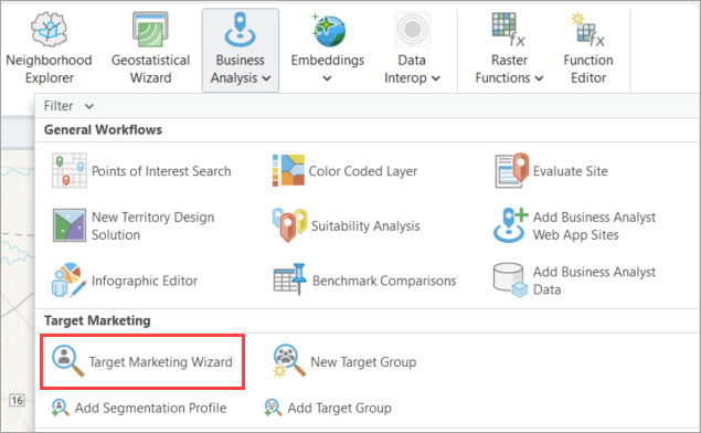 Opening the Target Marketing workflow
