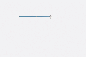 Drawing a feature with the new tangent curve segment tool.
