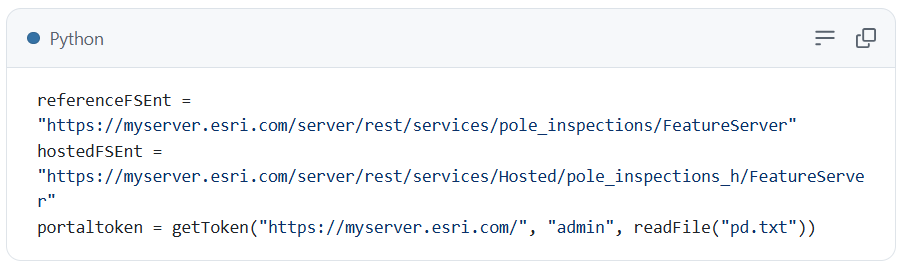 Access the feature services
