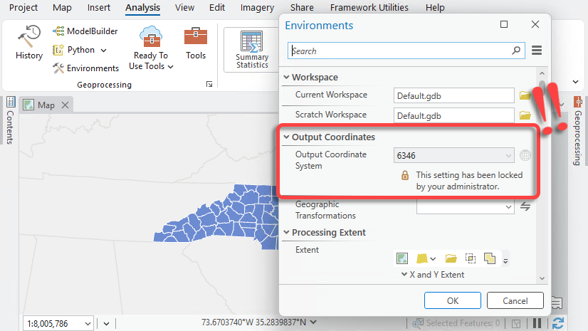 Standardize geoprocessing Environment Settings across ArcGIS Pro projects (May 2026)