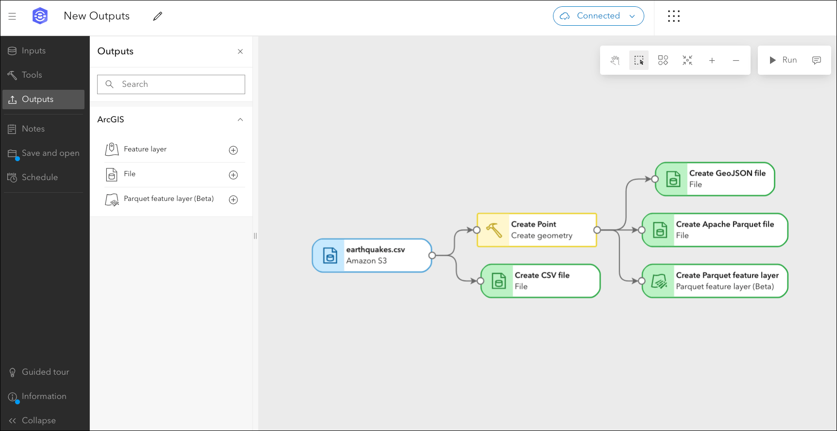 New outputs in ArcGIS Data Pipelines New outputs in ArcGIS Data Pipelines